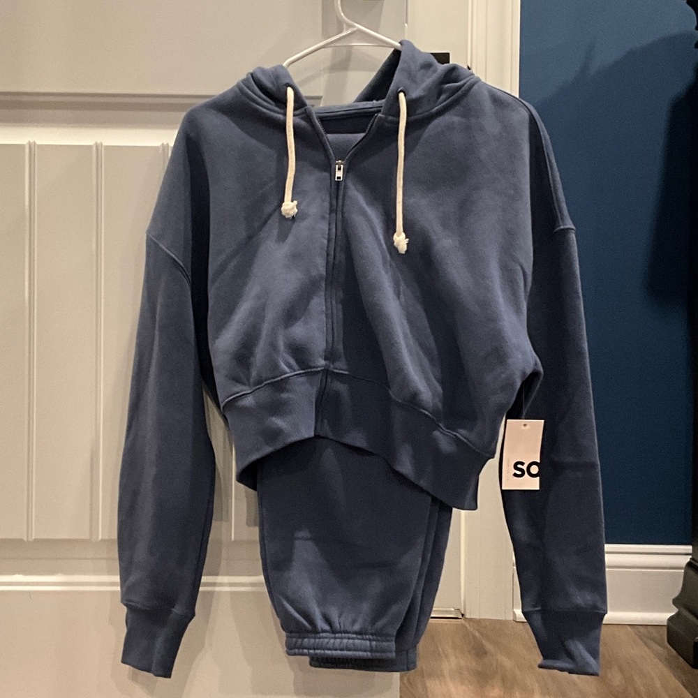 SO Blue Hoodie Set